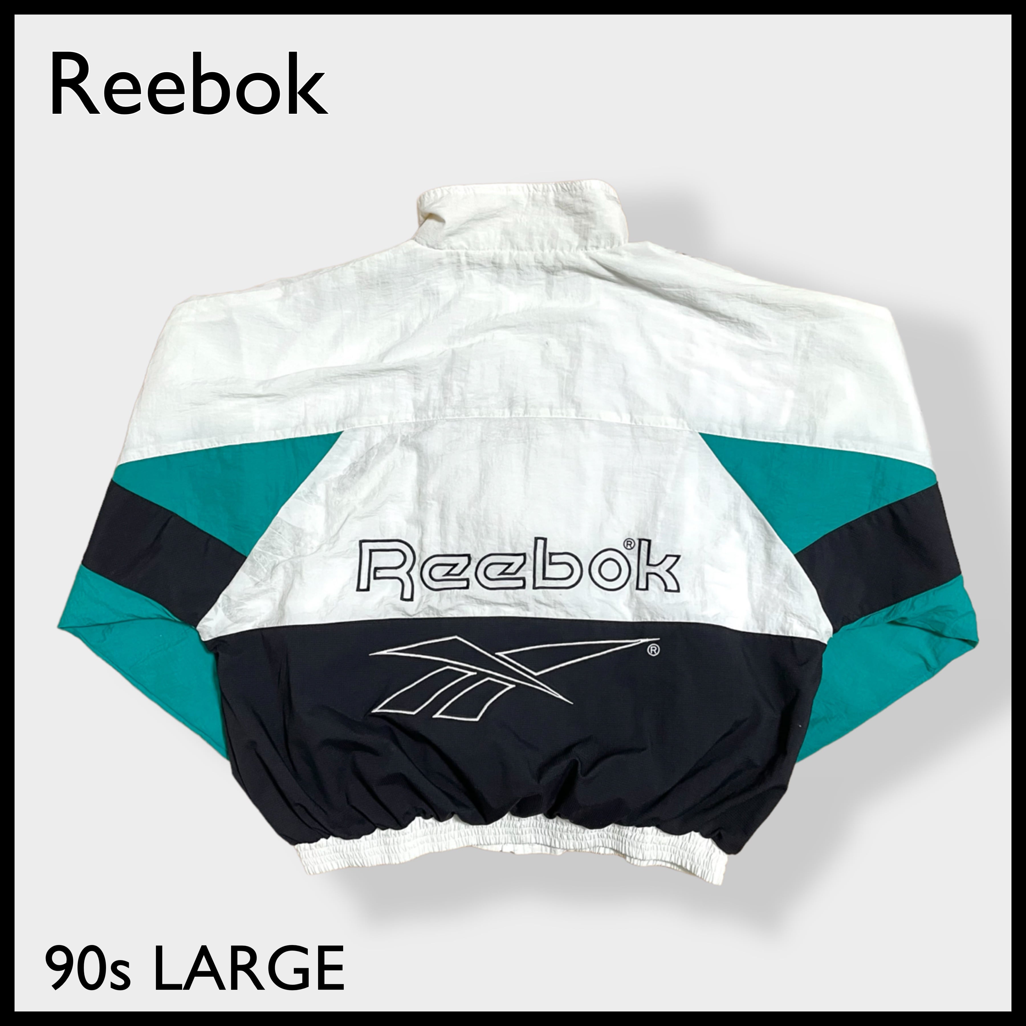 Reebok】90s 旧タグ ナイロンジャケット ジャンパー ワンポイント ...