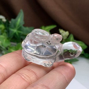12.(訳)透明度高☆親子亀水晶☆