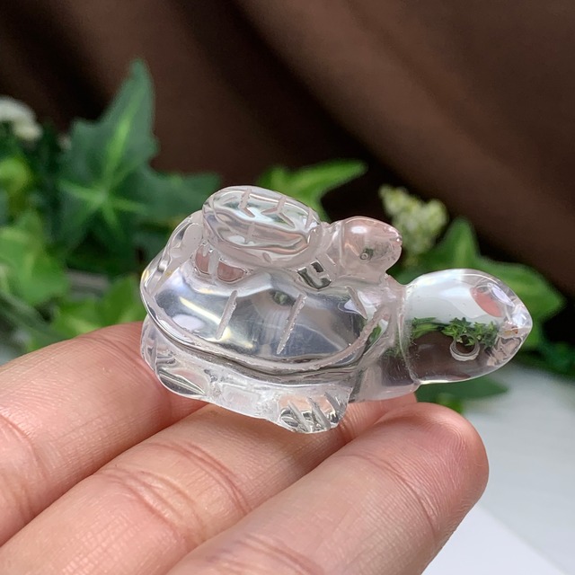 12.(訳)透明度高☆親子亀水晶☆
