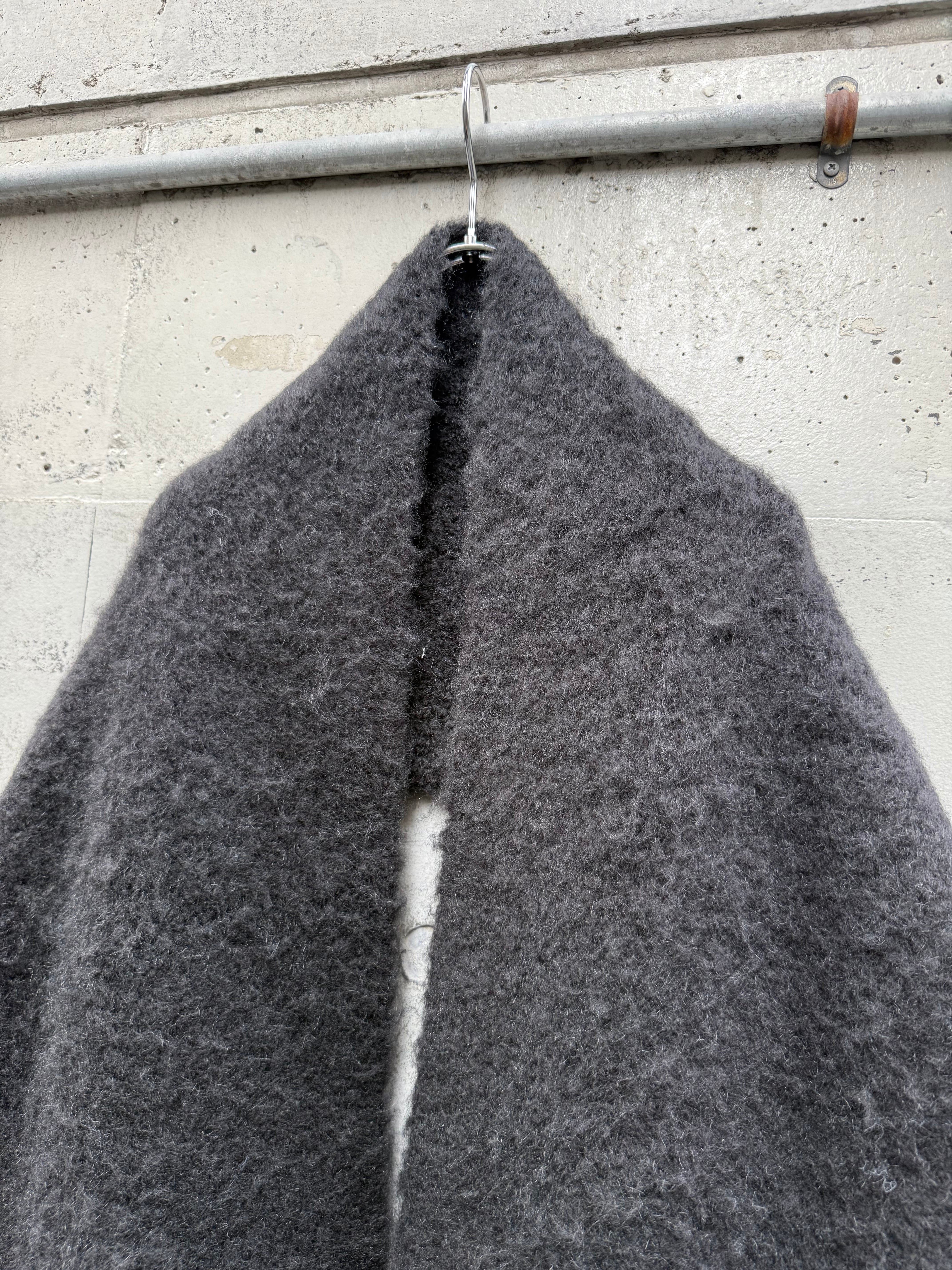 VOAAOV』FULLERS TEASEL BRUSHED KNIT Muffler / BLACK | SUKIKIRAI