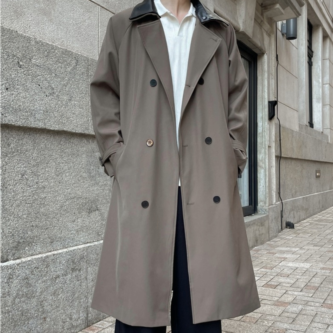 Contrast Collar Double Breasted Coat　TB2561・画像9