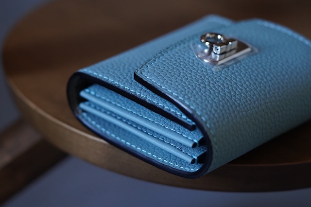 【即納品】ギャルソンウォレット ミニ スカイ