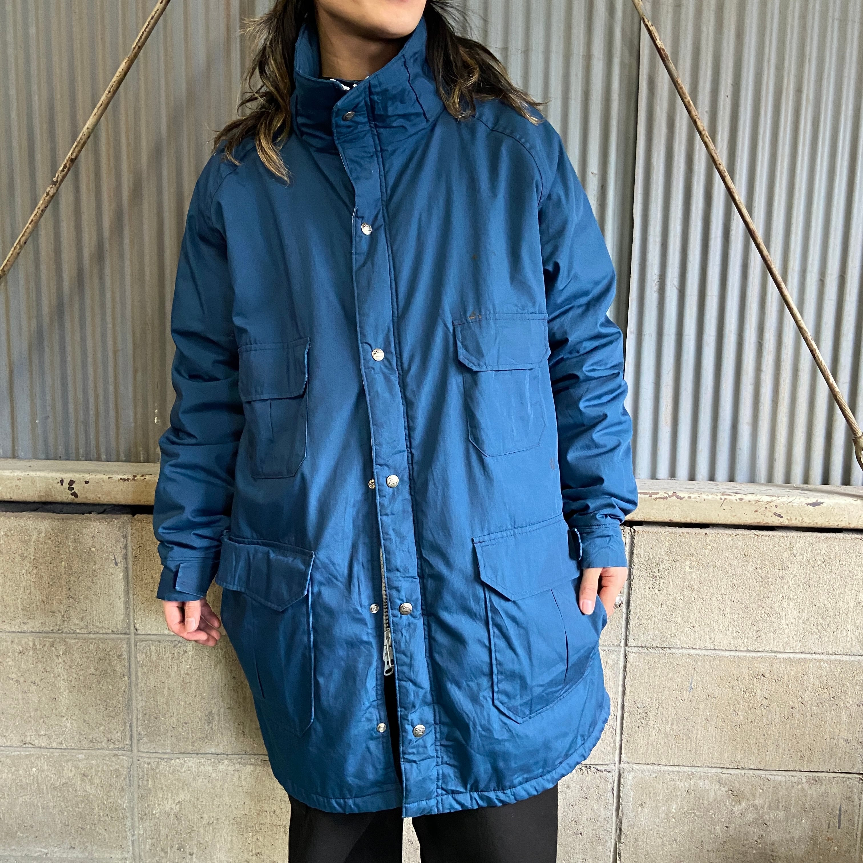 USA製 80年代 ウールリッチ 中綿 マウンテンジャケット メンズXL 古着 マンパ 80s ヴィンテージ ビンテージ WOOLRICH ネイビー  紺 フード欠品【アウトドアジャケット】【AN20】 | cave 古着屋【公式】古着通販サイト