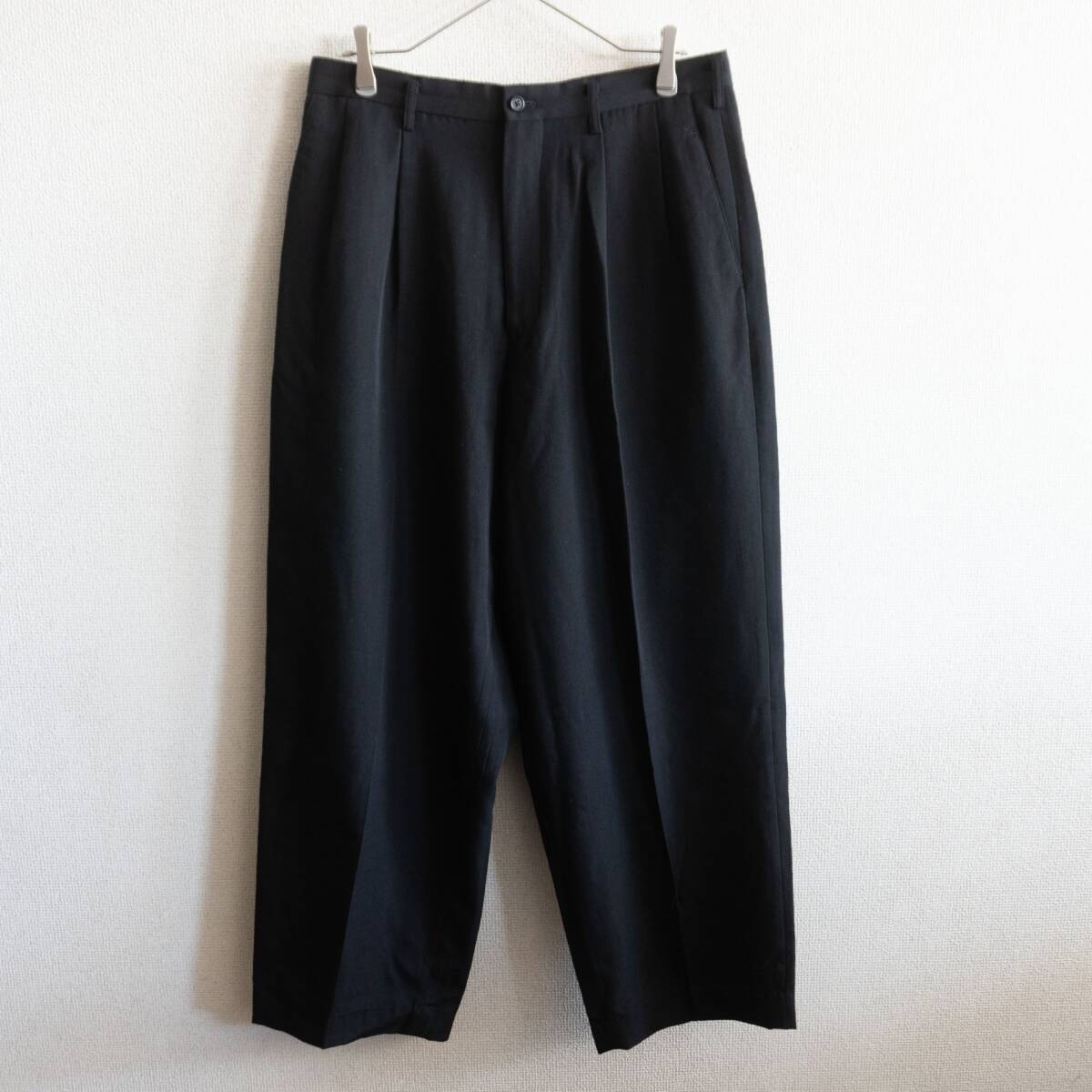 【希少L】90s Ys for men ワイズ 2タック ウールスラックスパンツ 90S/アーカイブ】Y's for men【2タック ワイドテーパード スラックス