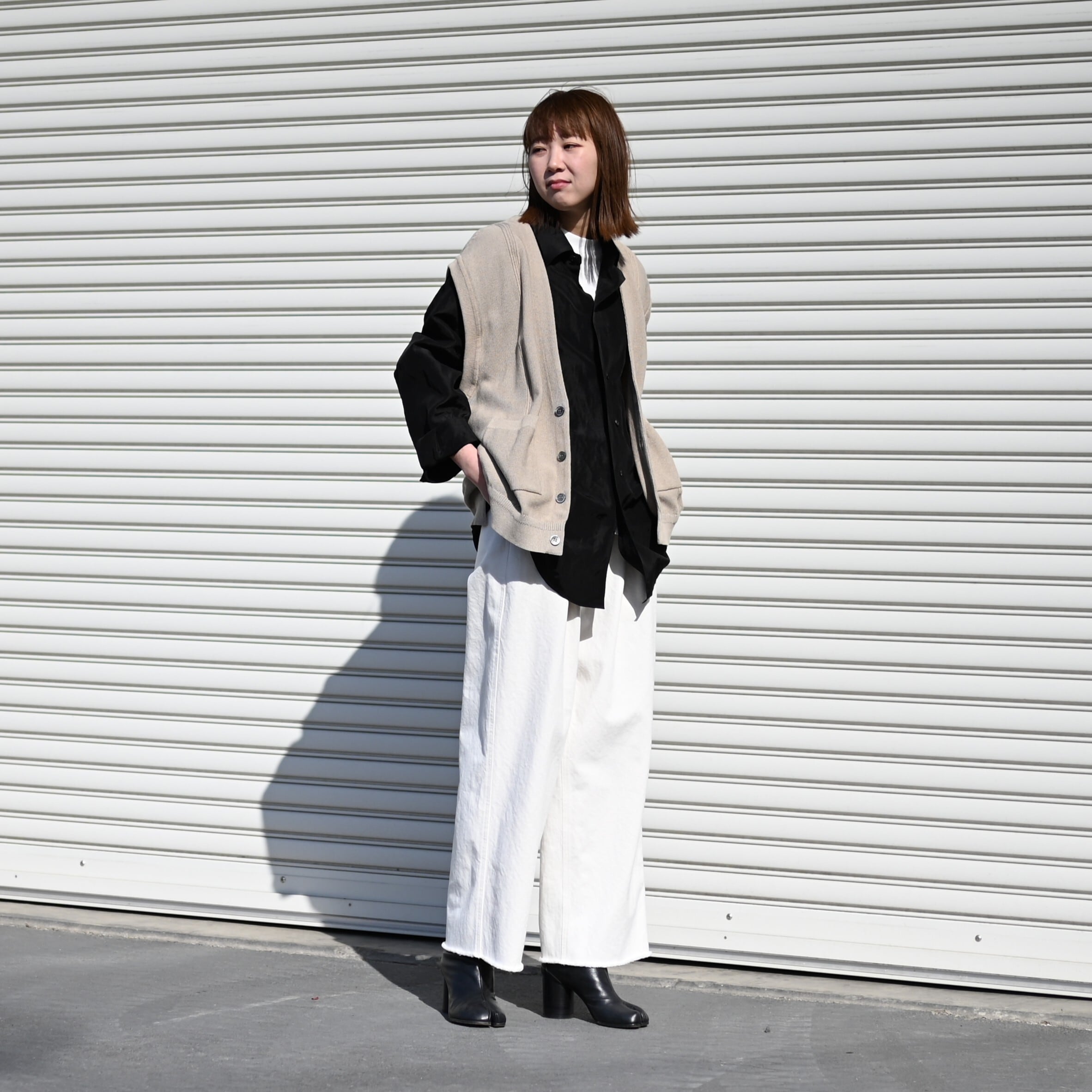 SAYATOMO / 2-Tack Cutoff Wide Denim Pants | GANKO