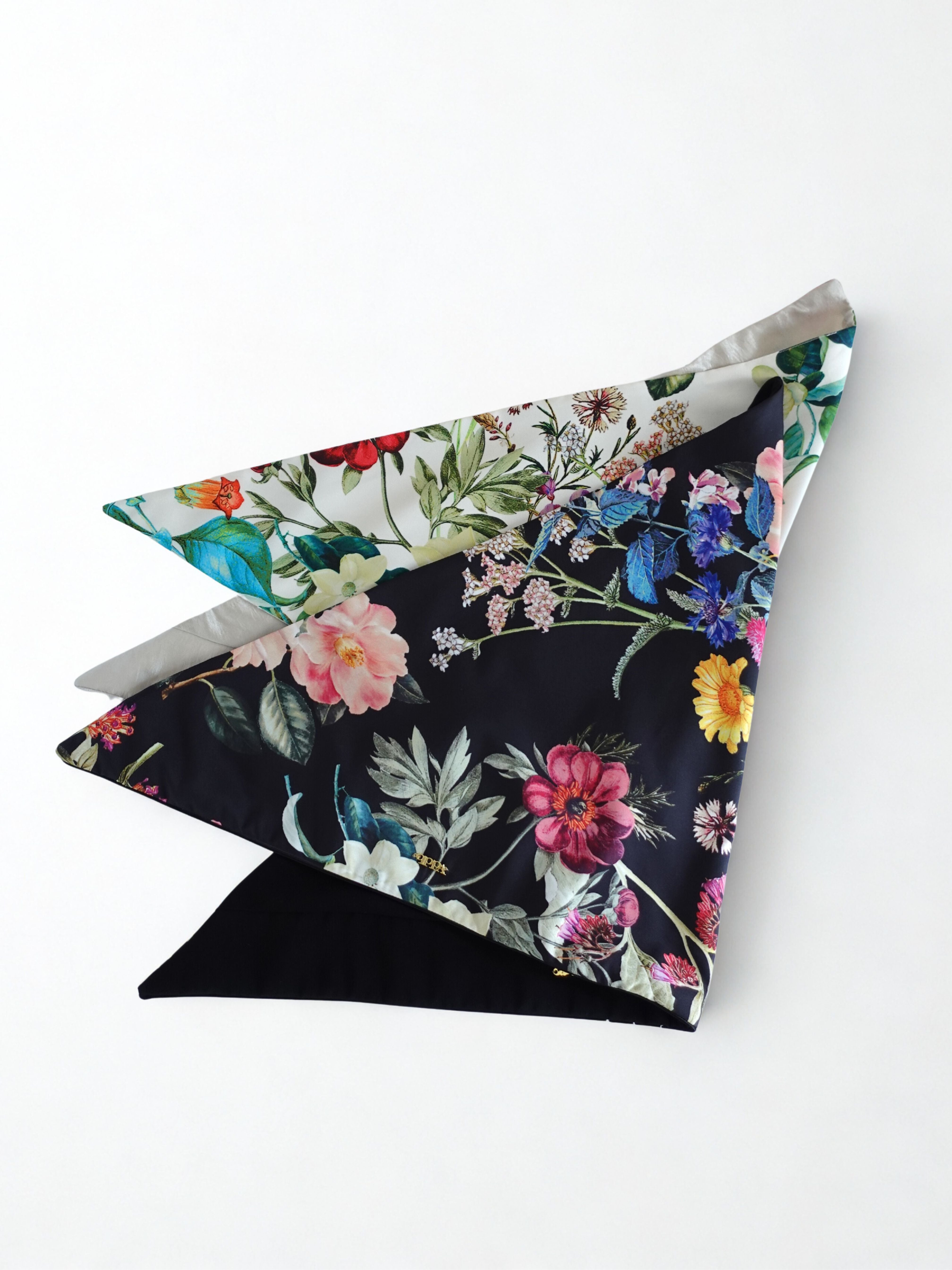 再入荷なしリバーシブル Hair Wrap Bloom Noir Black ヘアラップ