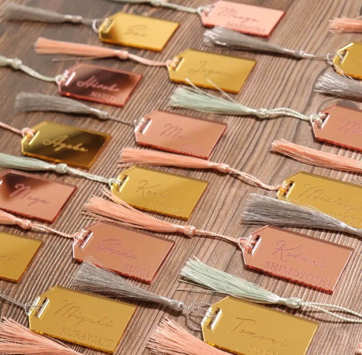 席札タグ(紐付き) ゴールド ローズゴールド | Celestial Wedding