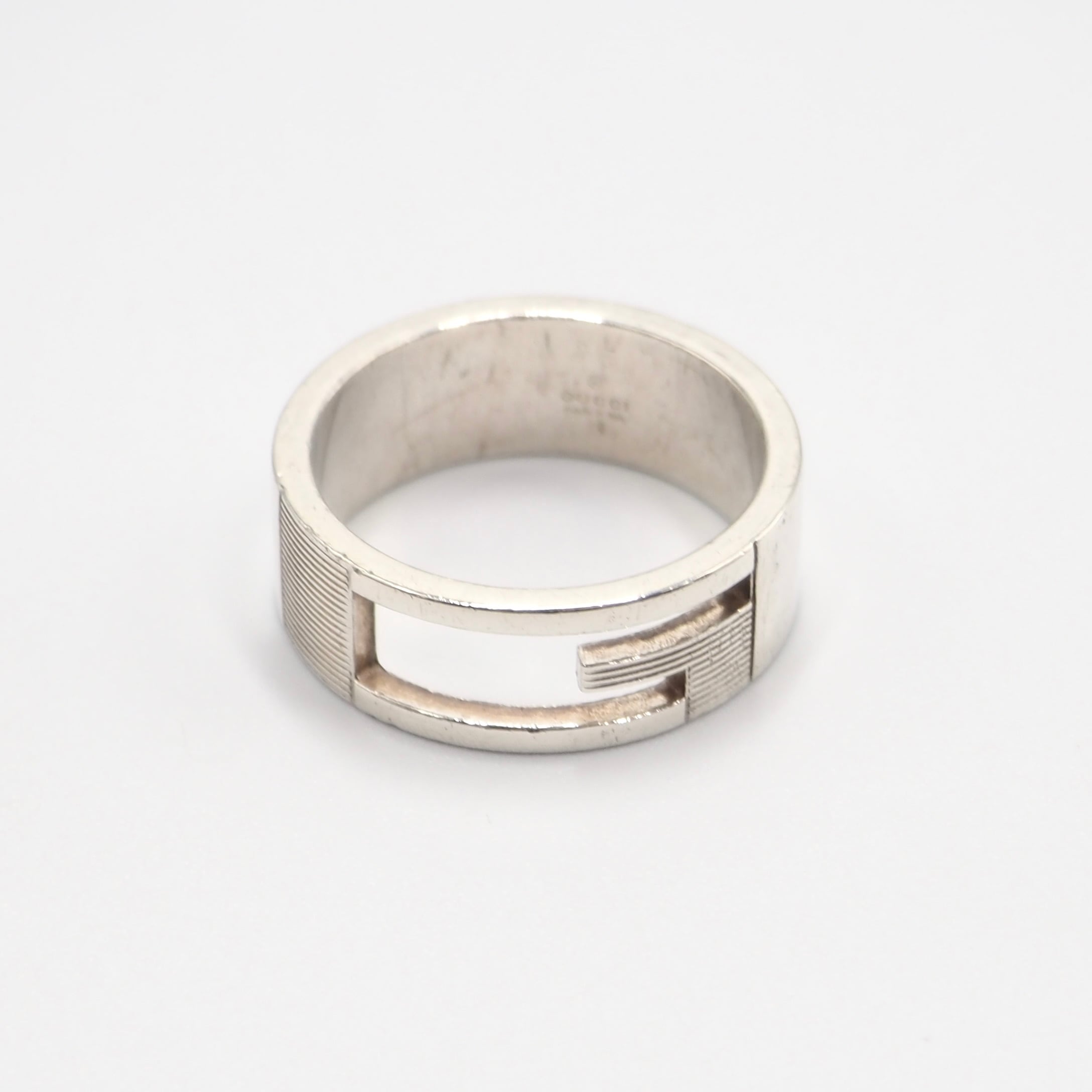 2/23掲載 GUCCI 約22号 ブランテッドGリング シルバー925 グッチ