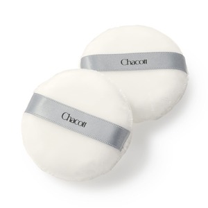 【特価処分】Chacott チャコット パウダーパフ 2個入 直径約60ｍｍ 毛足約4ｍｍのビロード素材 品番：027