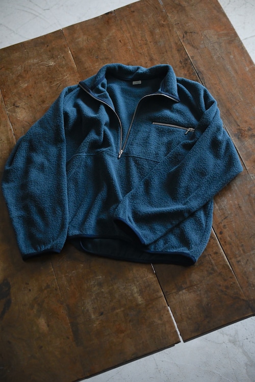 A.PRESSE / Vintage Silk Fleece Harf ZIP Jacket (Blue)