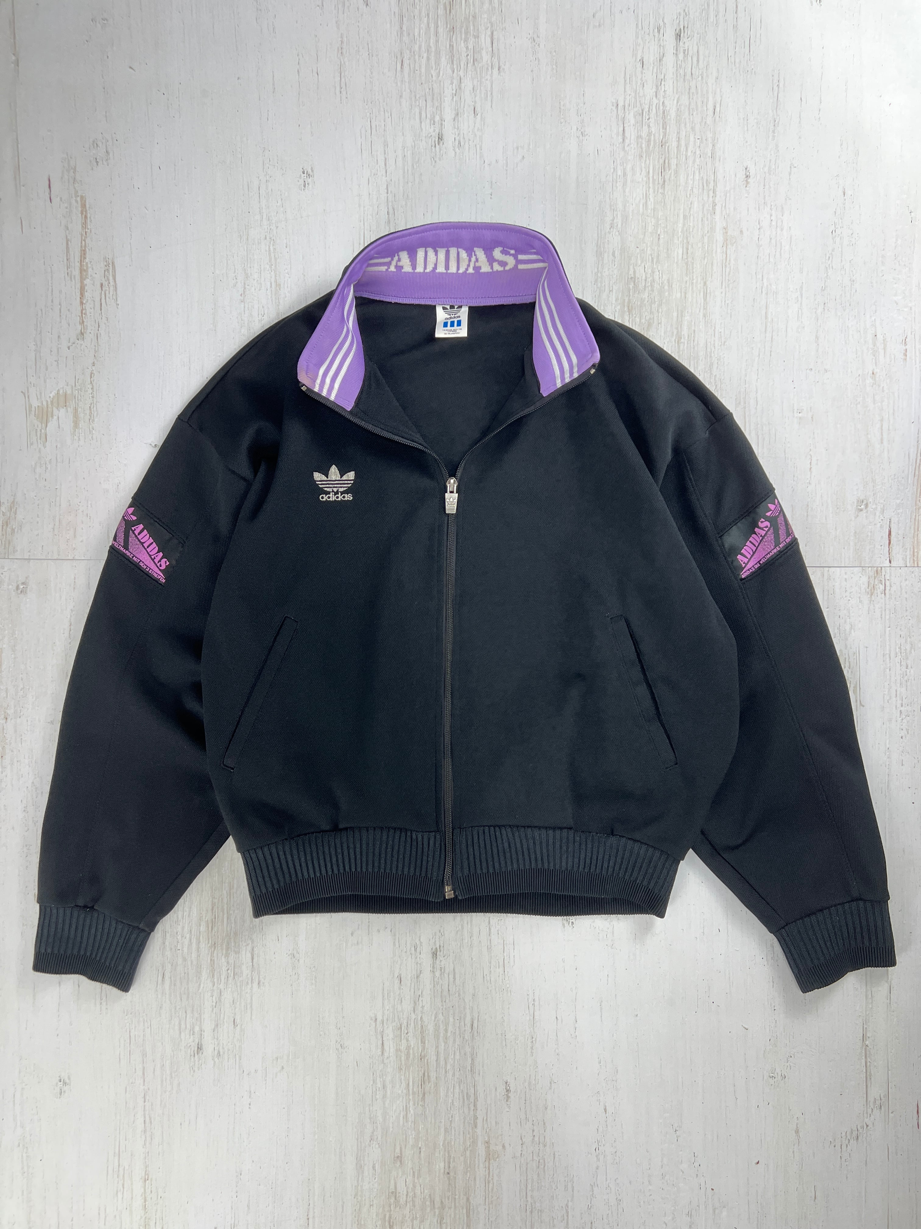 1990’s adidas Track Jacket Black × Purple (Made by Descente) / アディダス デサント製 トラックジャケット ブラック×パープル