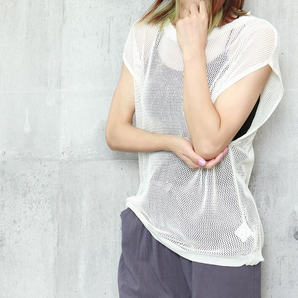 透かし編み サマーニット レディース 春夏 トップス 重ね着 おしゃれ きれいめ 大人 かわいい 透け感 フレンチスリーブ メッシュ 大人可愛い 大人女子