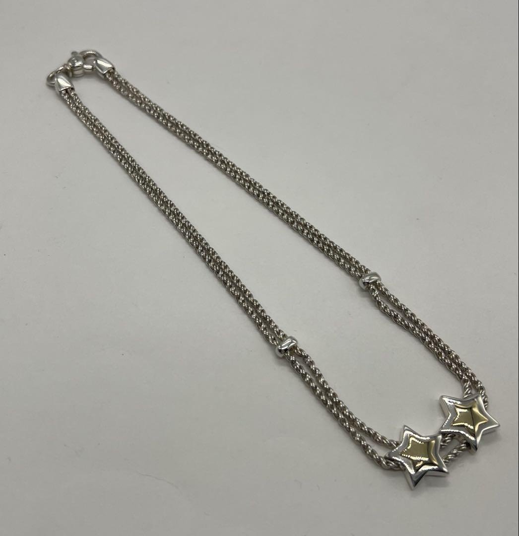 ティファニー TIFFANY ダブルロープ ダブルスター ネックレス コンビ