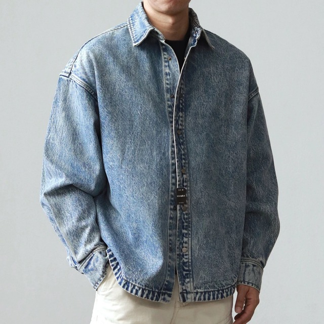 ウォッシュ加工 オーバーサイズ シャツカラー 00629