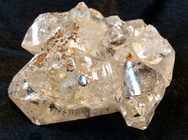 希少！レインボー・ハーキマーダイヤモンド結晶原石　002