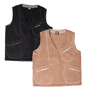 PORTER CLASSIC FLEECE ZIP VEST（POLARTEC）ポータークラシック フリース ジップ ベスト - ポーラテック （CAMEL）（BLACK）[PC-022-2004]