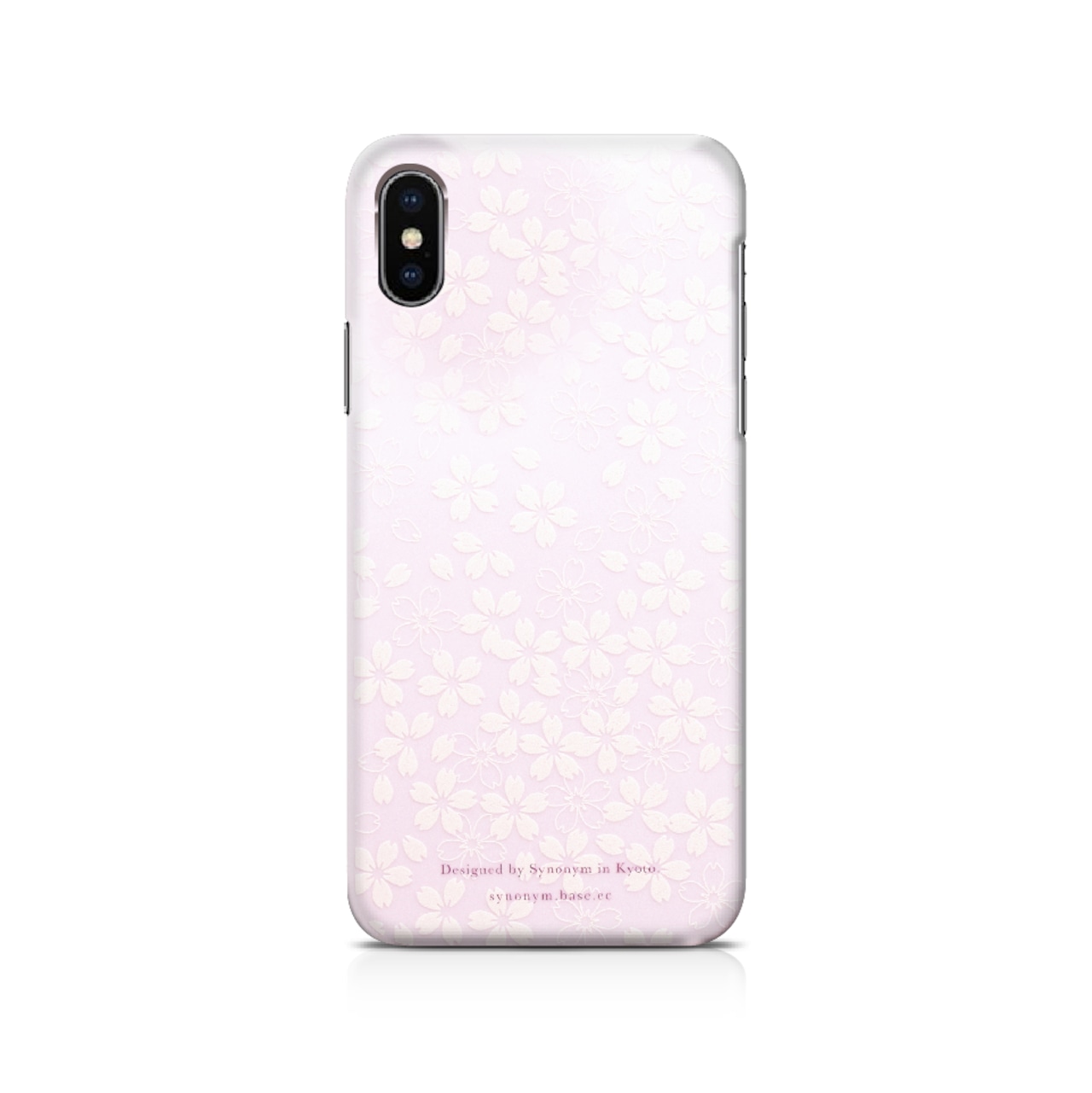 白桜 - 和風 立体型 iPhoneケース / T003000W【Three-dimensional】