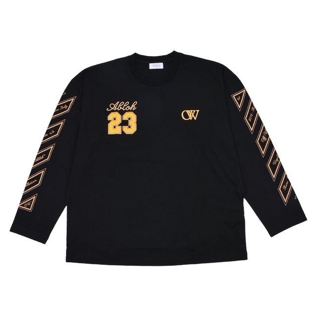 【OFF-WHITE】OW 23 WIDE L/S TEE(BLACK/GOLD)