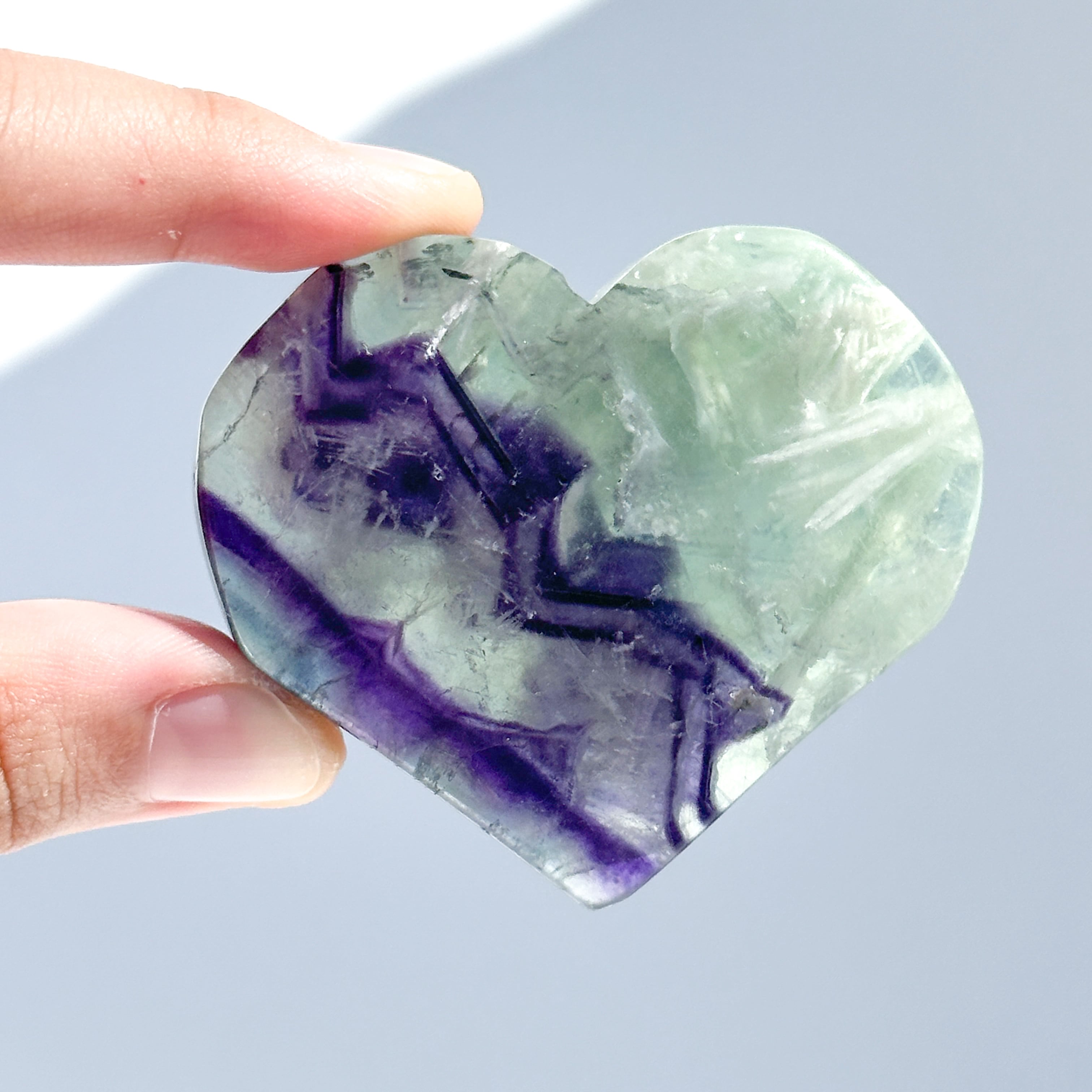 エンジェルフェザーフローライトハート 33◇ Angel Feather Fluorite