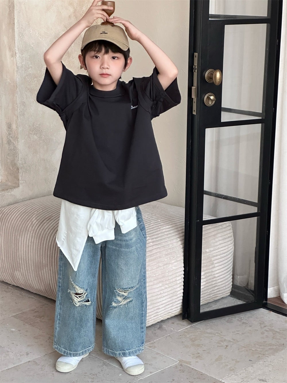 取寄》クラッシュデニムパンツ （ブルー） XDJK 2025春 韓国子供服