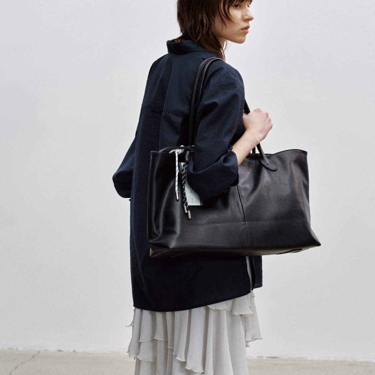 Open Collar Oversized Shirt 【2color】 T0738