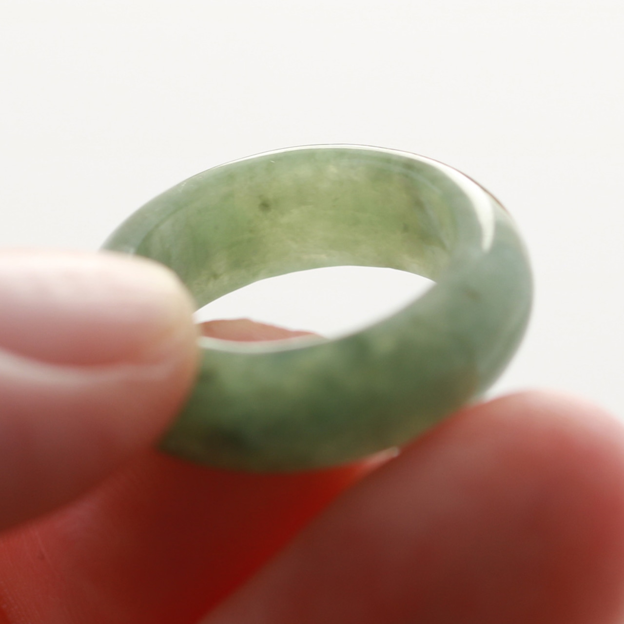 【9号】注目アイテム  くり抜き甲丸シンプル リング A貨翡翠 jd_rg1480_b