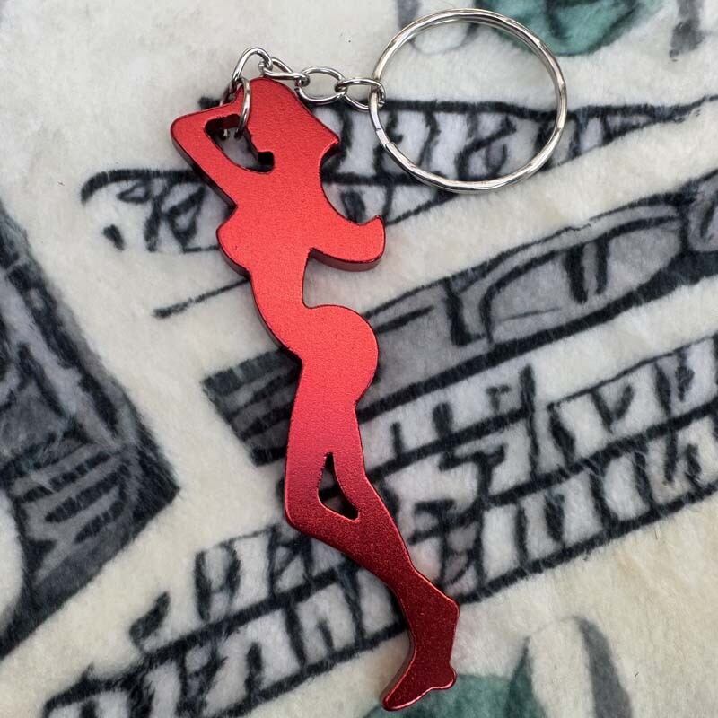 セクシーな女性のボディラインの栓抜き、キーホルダー、アルミ ボトル