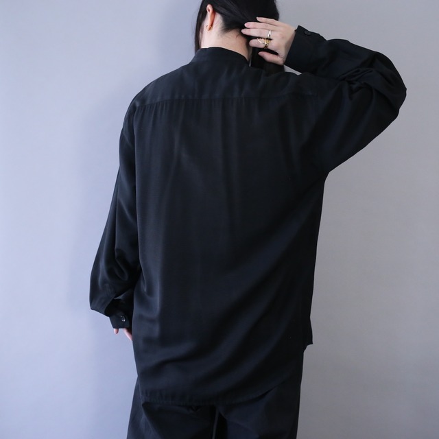"刺繍" art  design fry-front band-collar minimal mode shirt