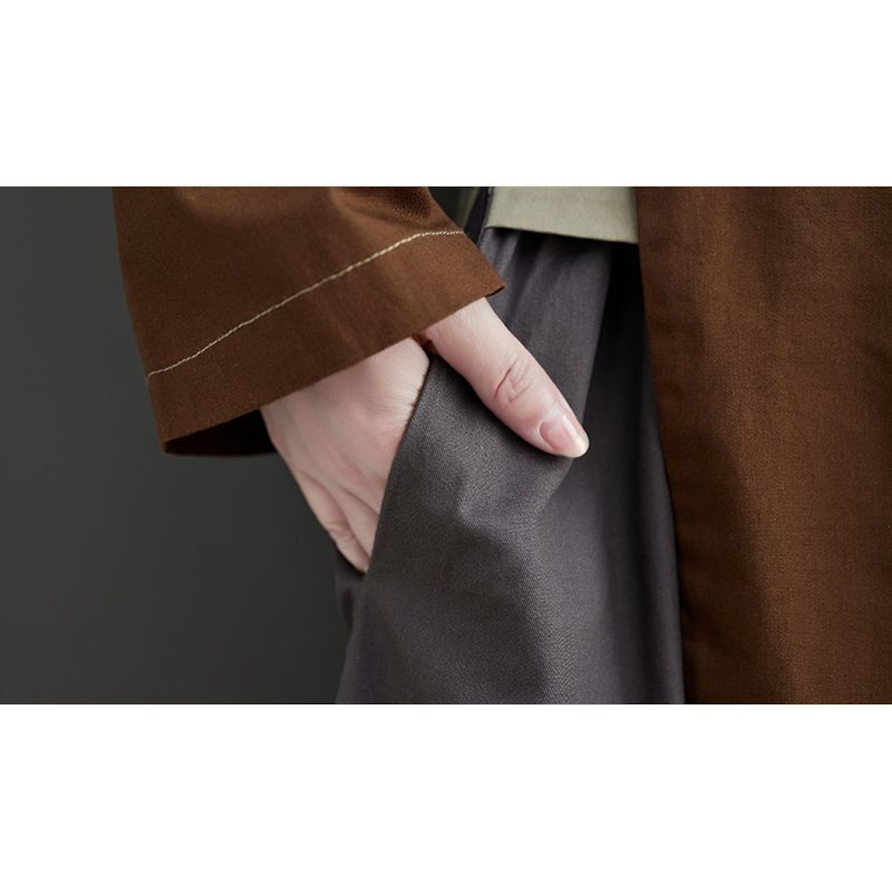 パッチワークデザイン ロングシャツワンピース 00112