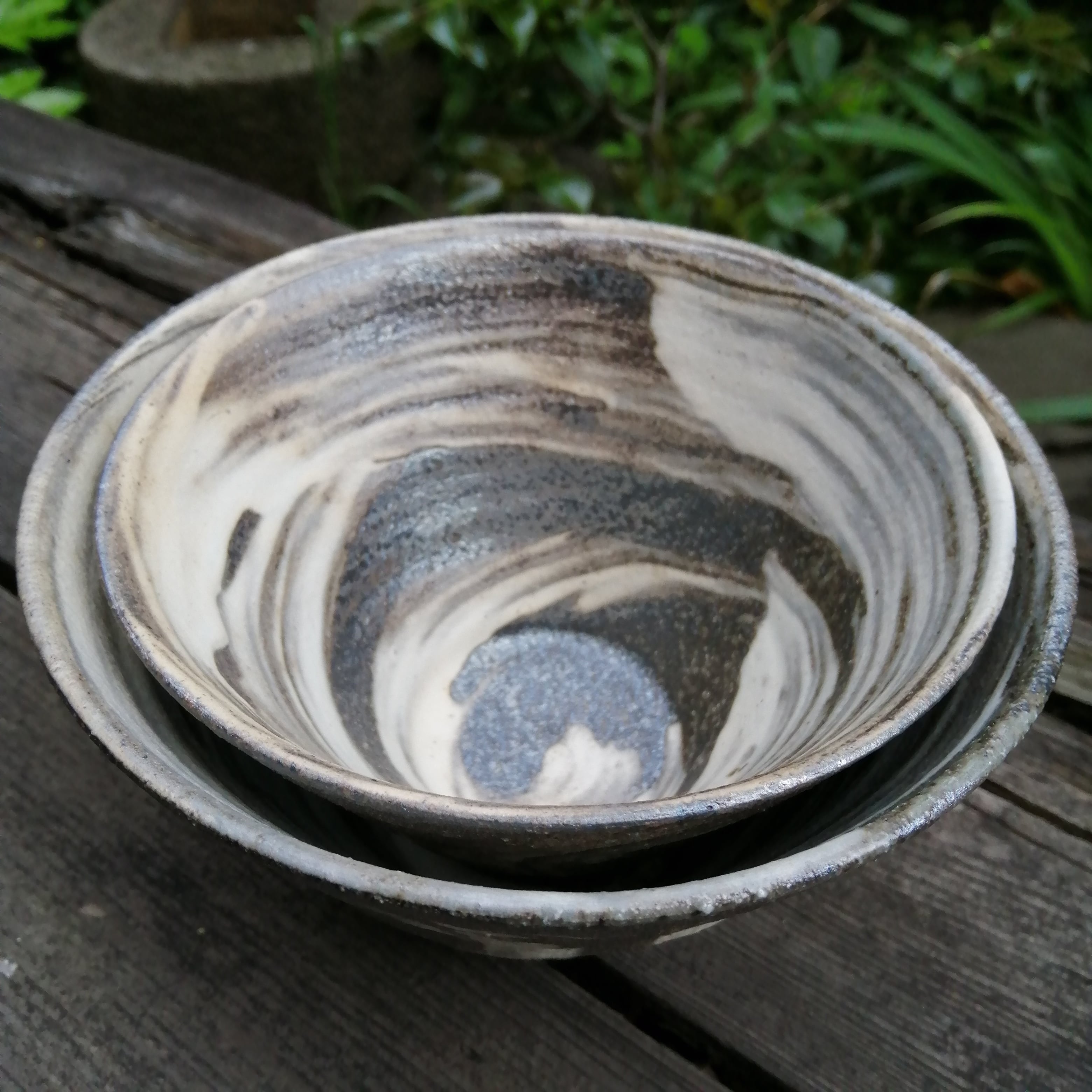 再入荷】丼 S (650 cc) 焼締 白刷毛 | TSUNE;田中恒子の器 オンライン