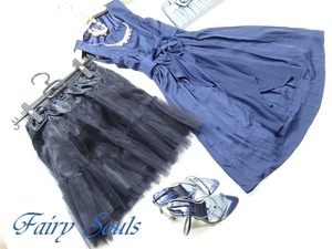 送料無料 未使用 発表会 パーティ フレア ワンピ 7号 S (OPN3527)