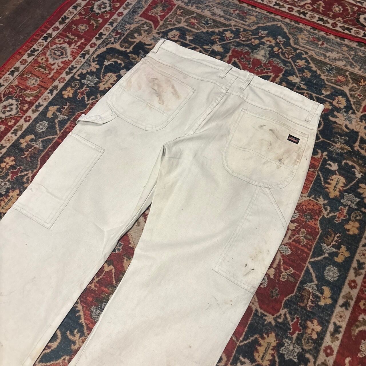 00s Dickies ペインターパンツ ワークパンツ ホワイト ペイント W36