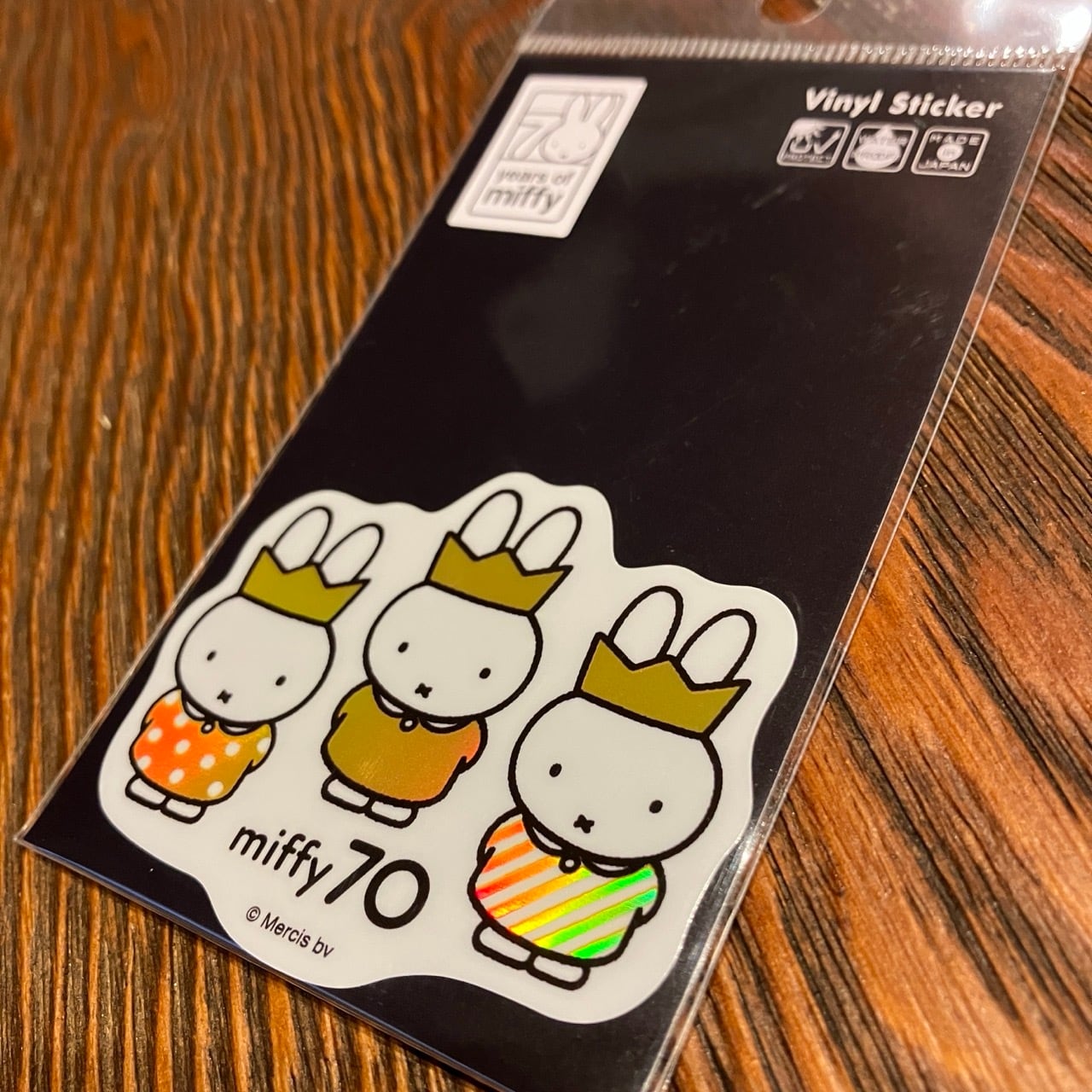 限定】miffy70周年 ホログラムステッカー02 キャラクター グッズ MIF70
