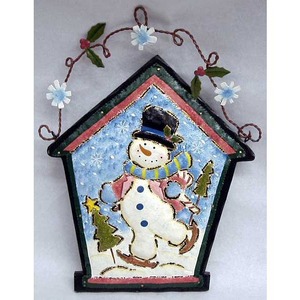 メタル＆ウッドOM　スノーマンハウス　1個