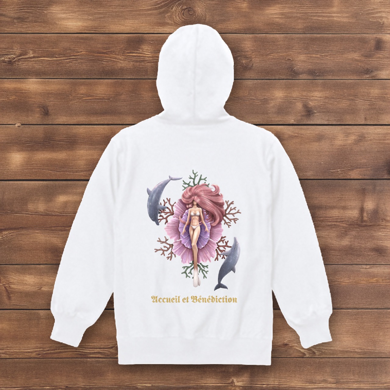 祝迎-ヘビーウェイトフルジップパーカー(ホワイト) - 2