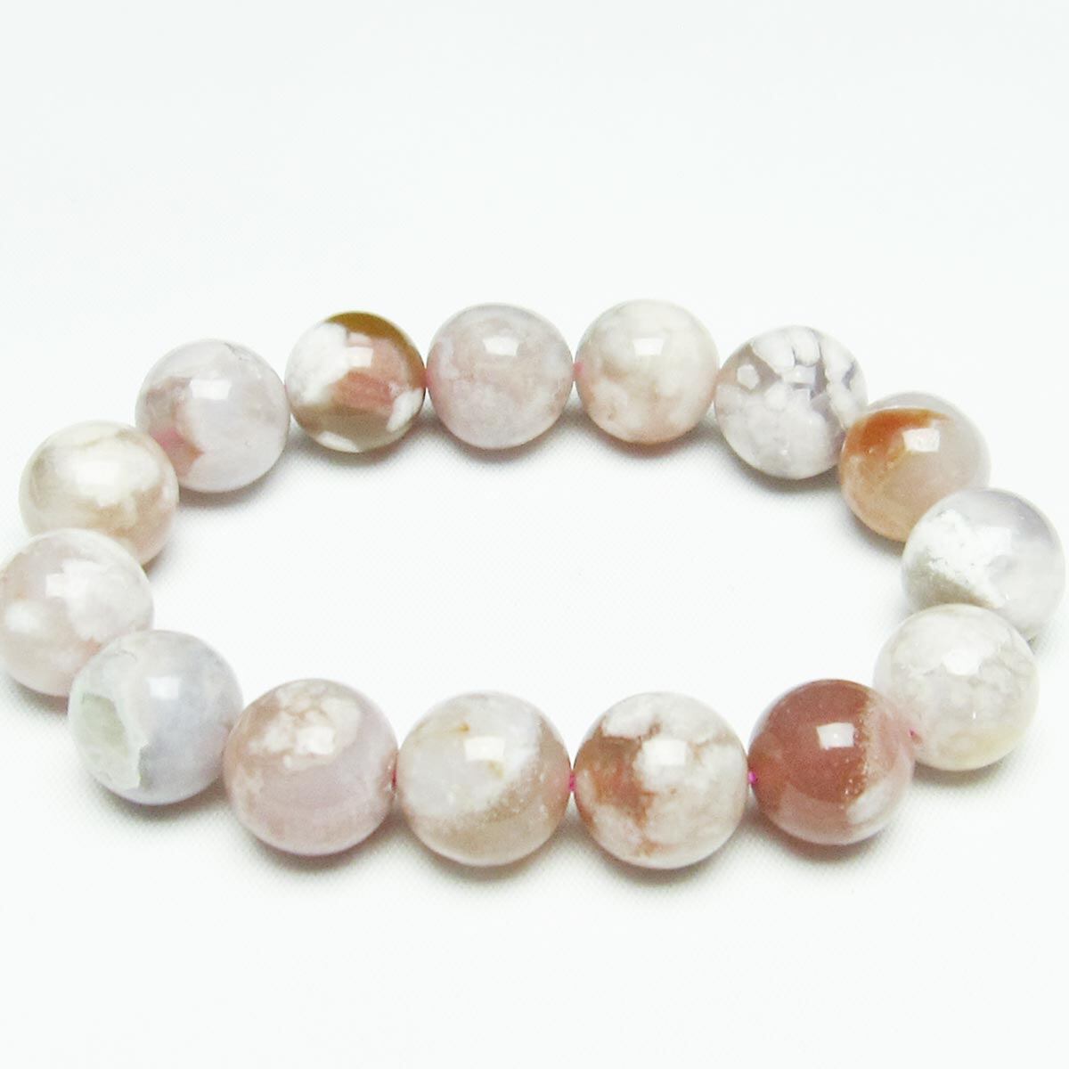 チェリーブロッサムアゲート ブレスレット 桜瑪瑙 14mm [M便 1/10] 111-24530