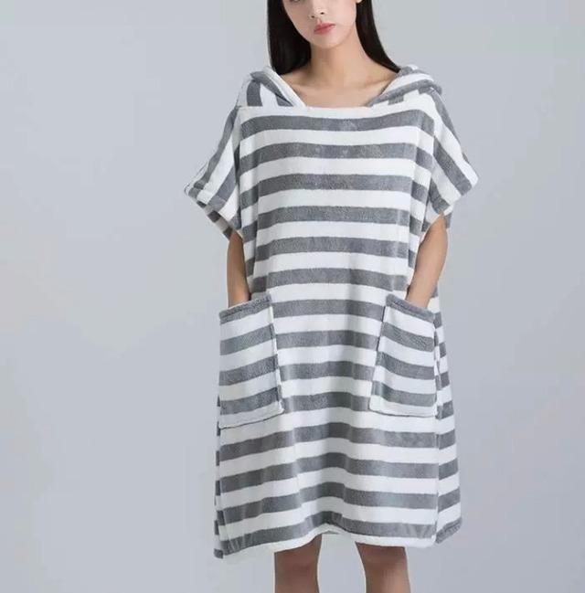 【3color】With border hood desigh  one-piece P537