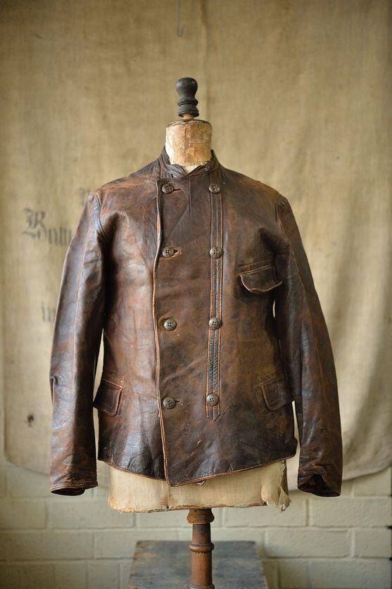 Vintage 1930's-40's Swedish Work leather jacket | EXTRA'S GARMENT