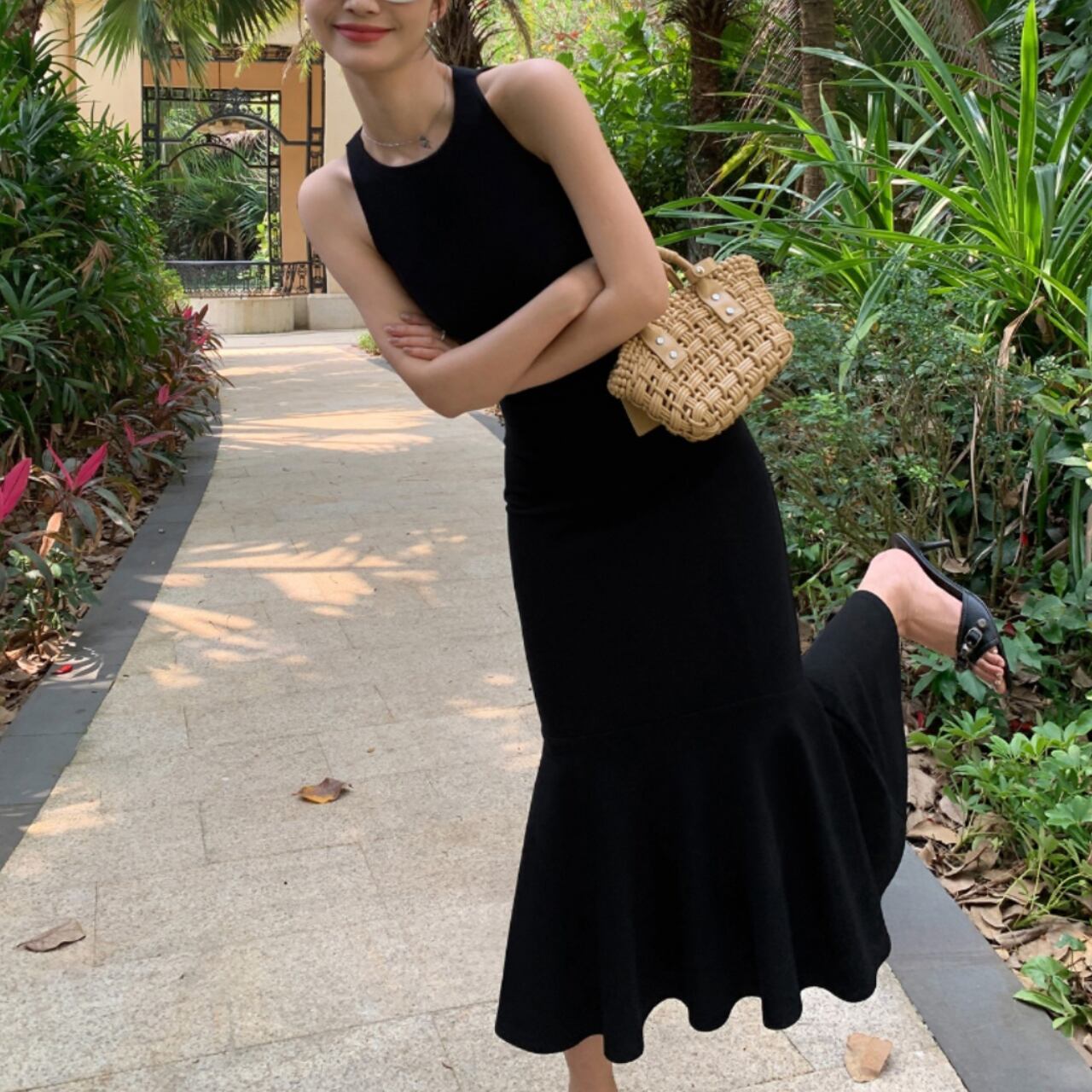 ノースリーブ フィッシュテールワンピース A4141