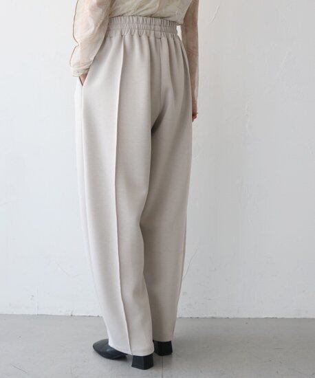 【SELECT】きれいめポンチ素材カーブパンツ