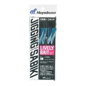 ハヤブサ 堤防ジギングサビキEX ライブリーベイト 2本鈎2セット M #1 ブルーイワシ