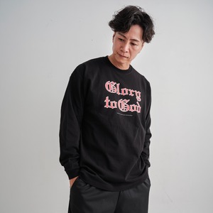 CT26-003 COTTON L/S TEE  BLK/RED/WHT
