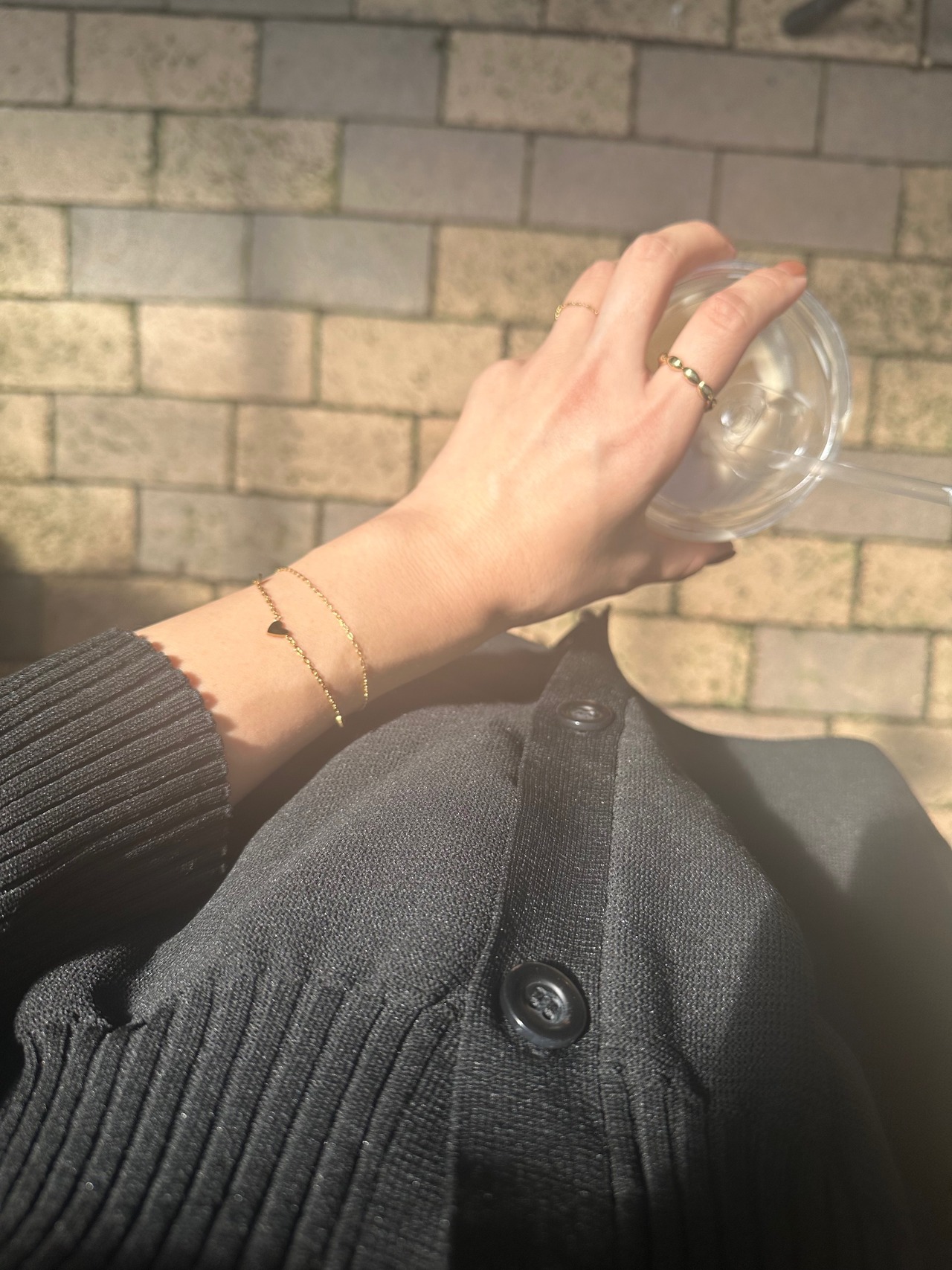 SS マグネットスライドラブチェーンブレスレット