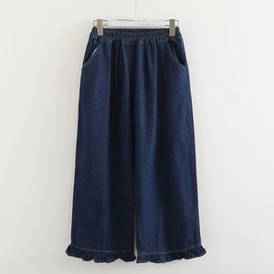 フリルヘム デニムパンツ M 250331