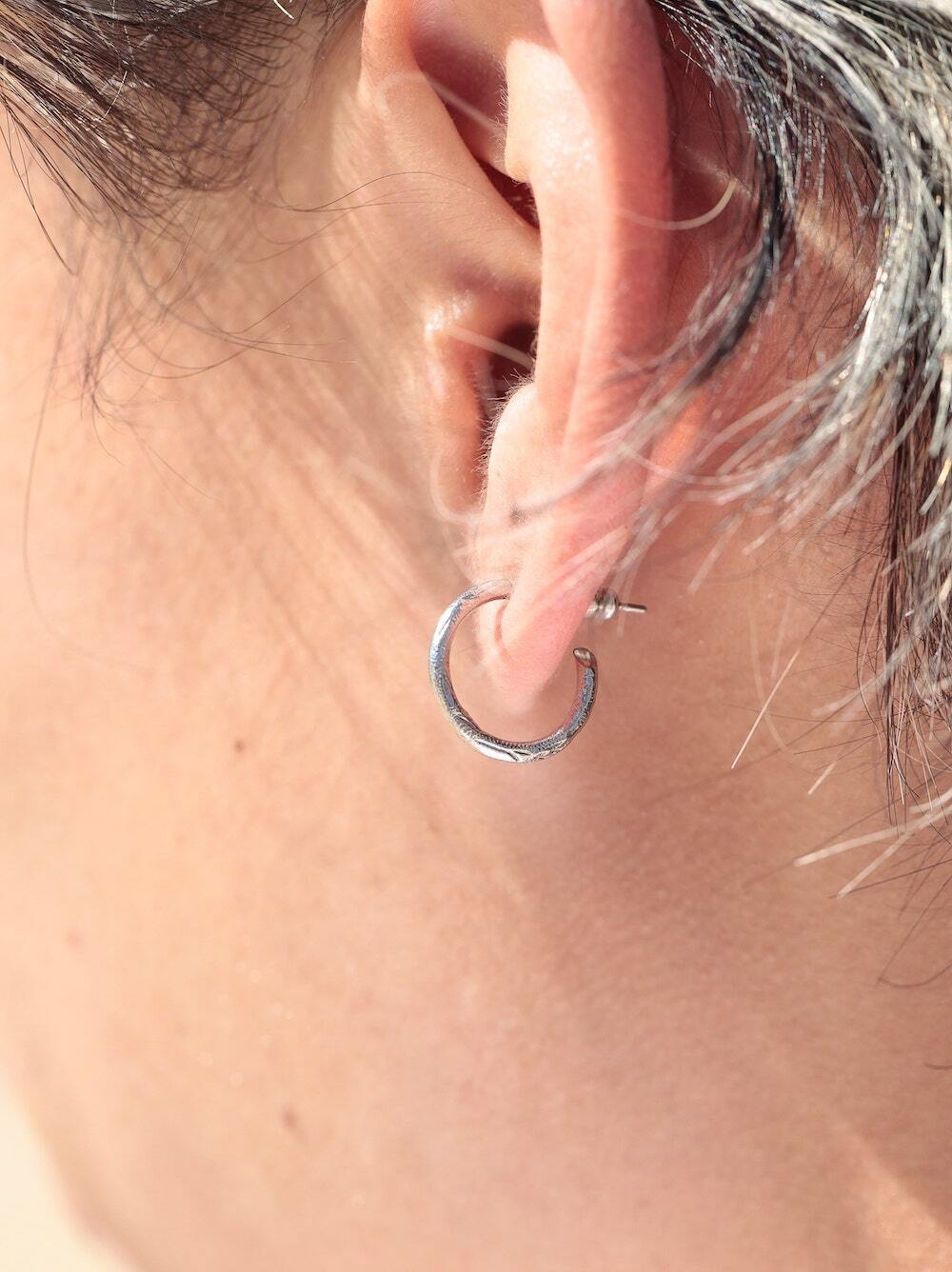 316L hawaiian hoop pierce（ 1㎜ 片耳用 ）#p01 | rani