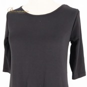 フラダンス 衣装 ワンピース ドレス プアラニ ブラック系 PUALANI ティアレ柄 長袖 ワンポイント ラメ タヒチアン 上品 きれい 華やか 鮮やか かわいい 黒 紫 ハワイアン アロハ ハワイアンプリント フラ ダンス レッスン 練習 エレガント