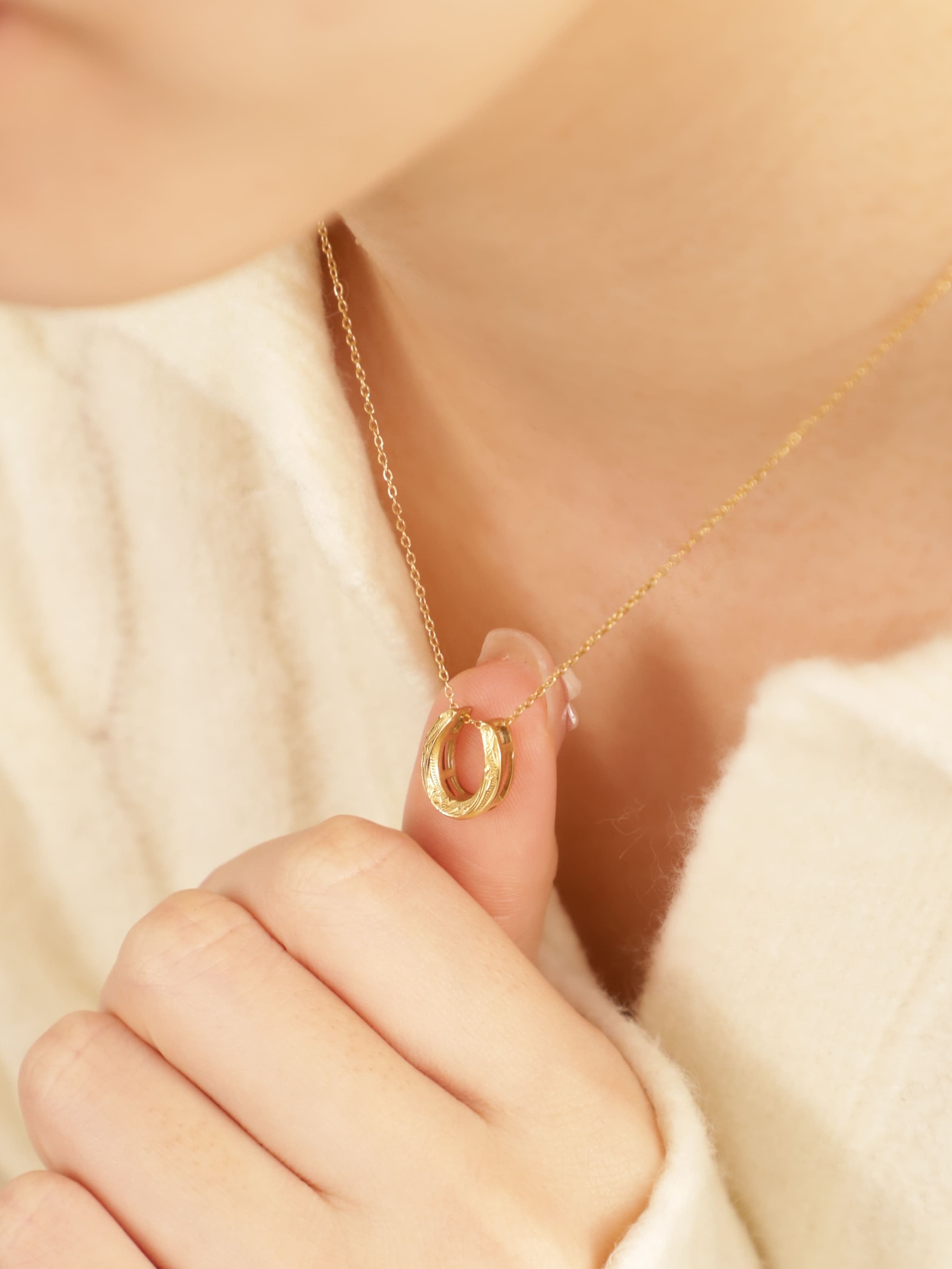 ❧ハワイアンアクセサリーＮｏ．536 ❧ 316L hawaiian simple horseshoe necklace #n30 | rani