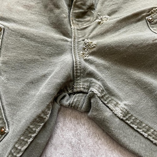 モスグリーン ダブルニー Carhartt B136 MOS 33×32 詳細写真7