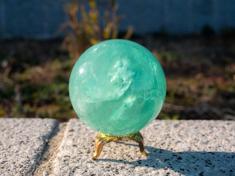 エメラルドグリーンフローライト【スフィア】O300-250 | fugue（フーガ）