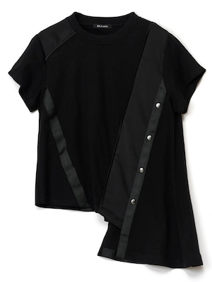 ASYMMETRY MILITARY DETAIL T-SHIRT ブラック